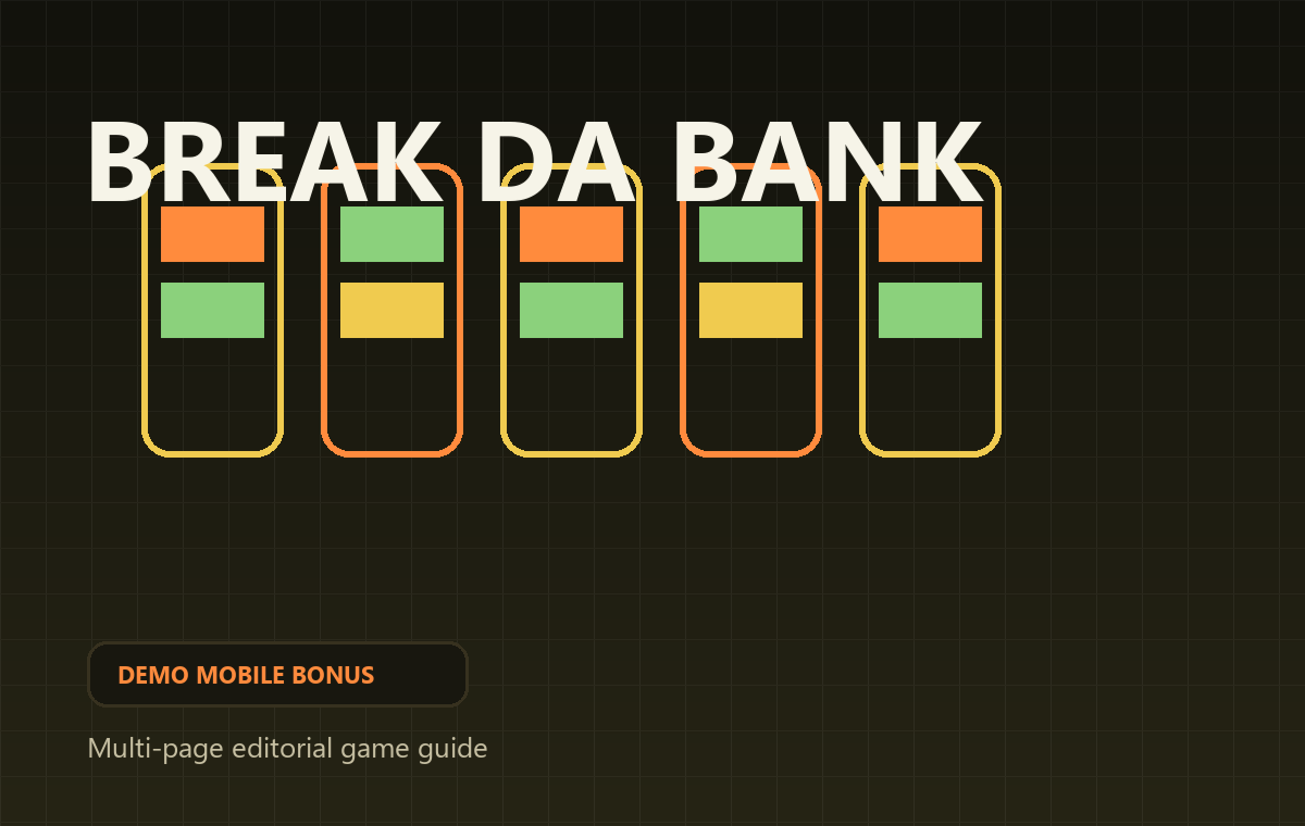 Break Da Bank game cover for demo mode, mobile play and bonus access